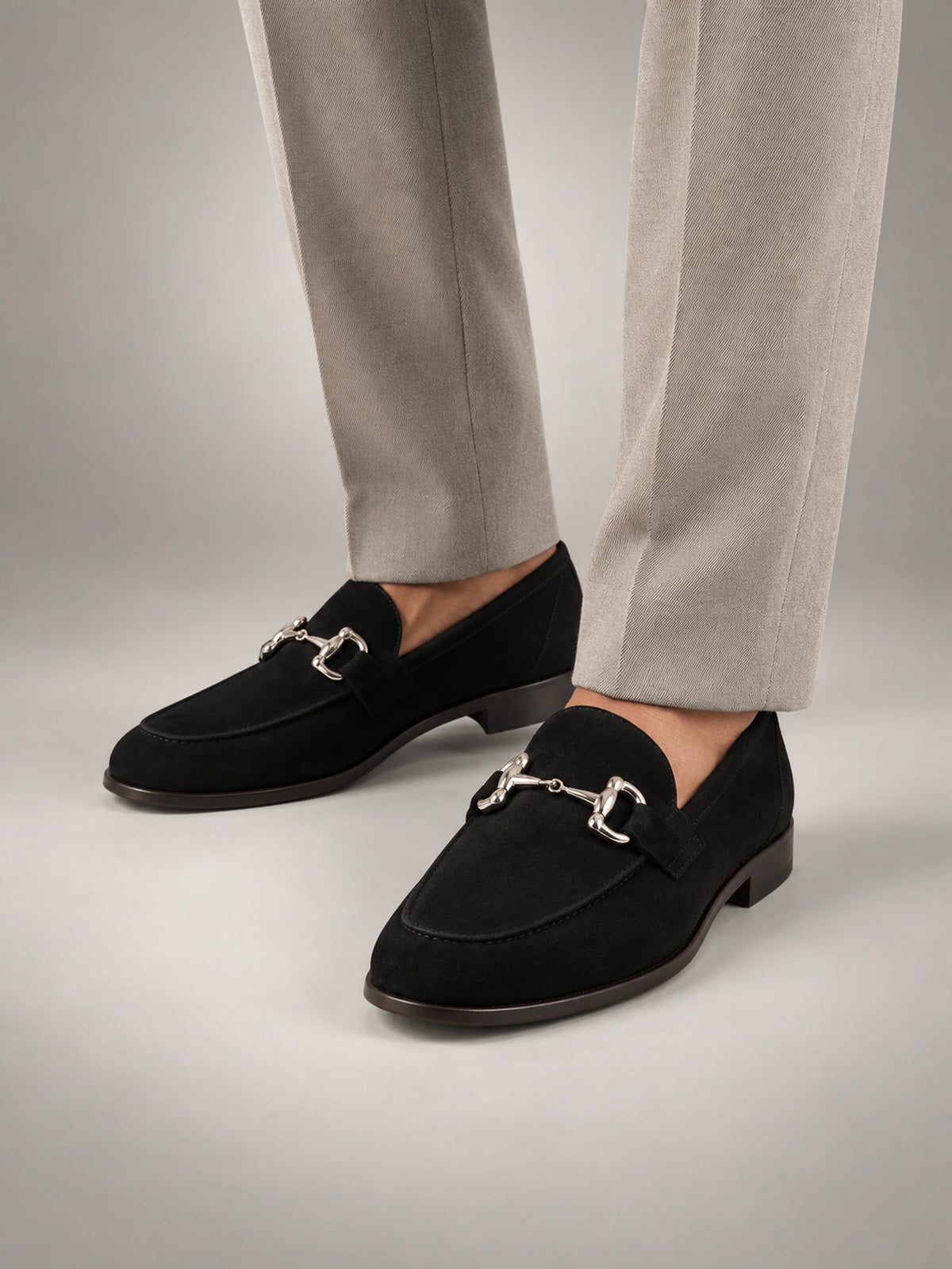 Men's Horsebit Slip-On Loafers in Black — additional view 3