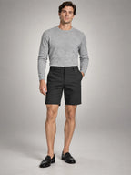 Volantero Men's Technical Stretch Chino Shorts in Black, front view