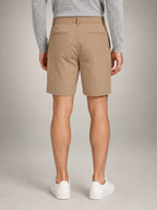Volantero Men's Technical Stretch Chino Shorts in Khaki, back view