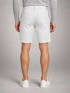 Volantero Men's Technical Stretch Chino Shorts in White, back view