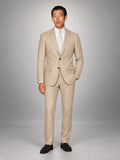Volantero Men's Tailored Two-Piece Wedding Guest Suit in Beige, front view