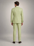 Volantero Men's Tailored Two-Piece Wedding Guest Suit in Green, back view