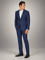 Volantero Men's Tailored Two-Piece Wedding Guest Suit in Navy, side view
