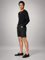 Volantero Men's Classic Chino Shorts in Black, side view