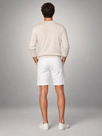 Volantero Men's Classic Chino Shorts in White, back view