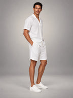 Volantero Men's Relaxed Summer Set in White, side view