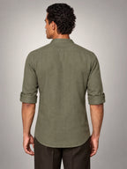 Volantero Men's Classic Summer Forte Shirt in Green, back view