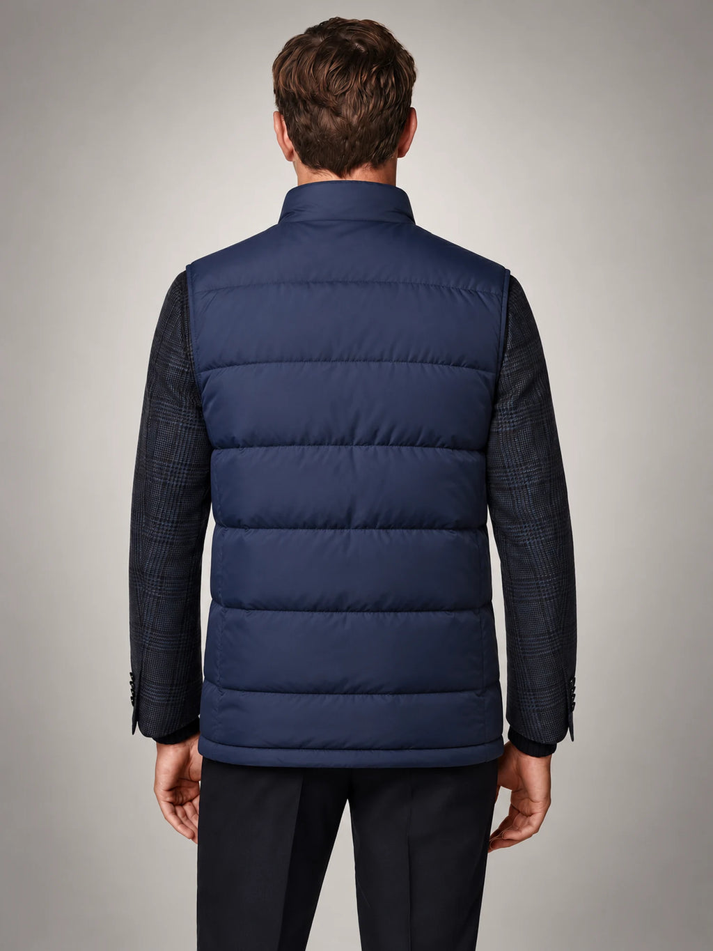 Volantero Men's Quilted Padded Gilet in Red, back view