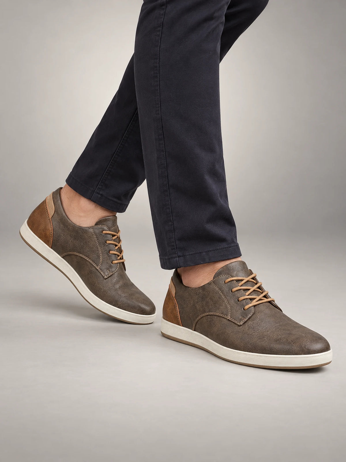 Volantero Men's Leather Dress Shoes in Brown, hover view