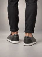 Volantero Men's Leather Dress Shoes in Grey, back view