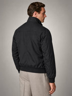 Volantero Men's Harrington Bomber Jacket in Black, back view