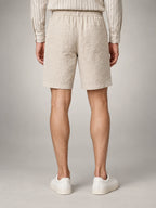 Volantero Men's Linen Drawstring Shorts in Khaki, back view