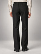 Volantero Men's Casual Summer Trousers in Black, back view