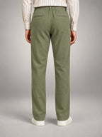 Volantero Men's Casual Summer Trousers in Green, back view