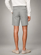 Volantero Men's Casual Striped Summer Shorts in Black, back view