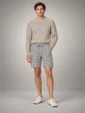 Volantero Men's Casual Striped Summer Shorts in Black, front view