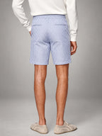 Volantero Men's Casual Striped Summer Shorts in Blue, back view