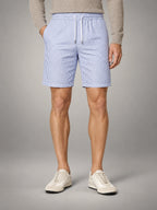 Volantero Men's Casual Striped Summer Shorts in Blue, hover view