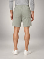 Volantero Men's Fleece Drawstring Shorts in Light Green, back view