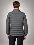 Volantero Men's Lightweight Puffer Spring Jacket in Grey, back view