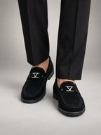Volantero Men's Elegant Business Loafers in Black, front view