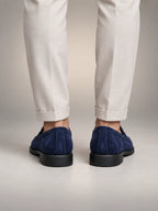 Volantero Men's Elegant Business Loafers in Navy, back view