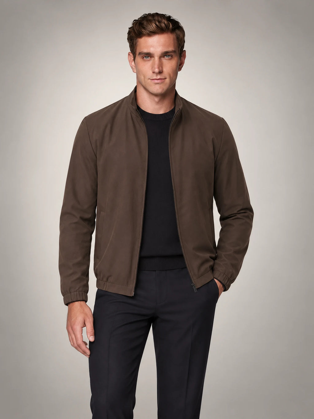 Volantero Men's Lightweight Spring Mid Jacket in Brown, main view