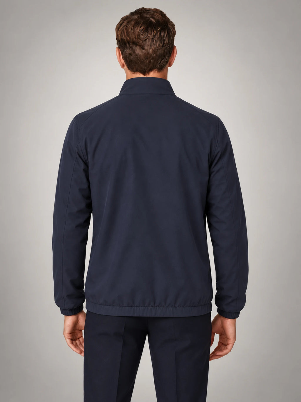 Volantero Men's Lightweight Spring Mid Jacket in Navy, back view
