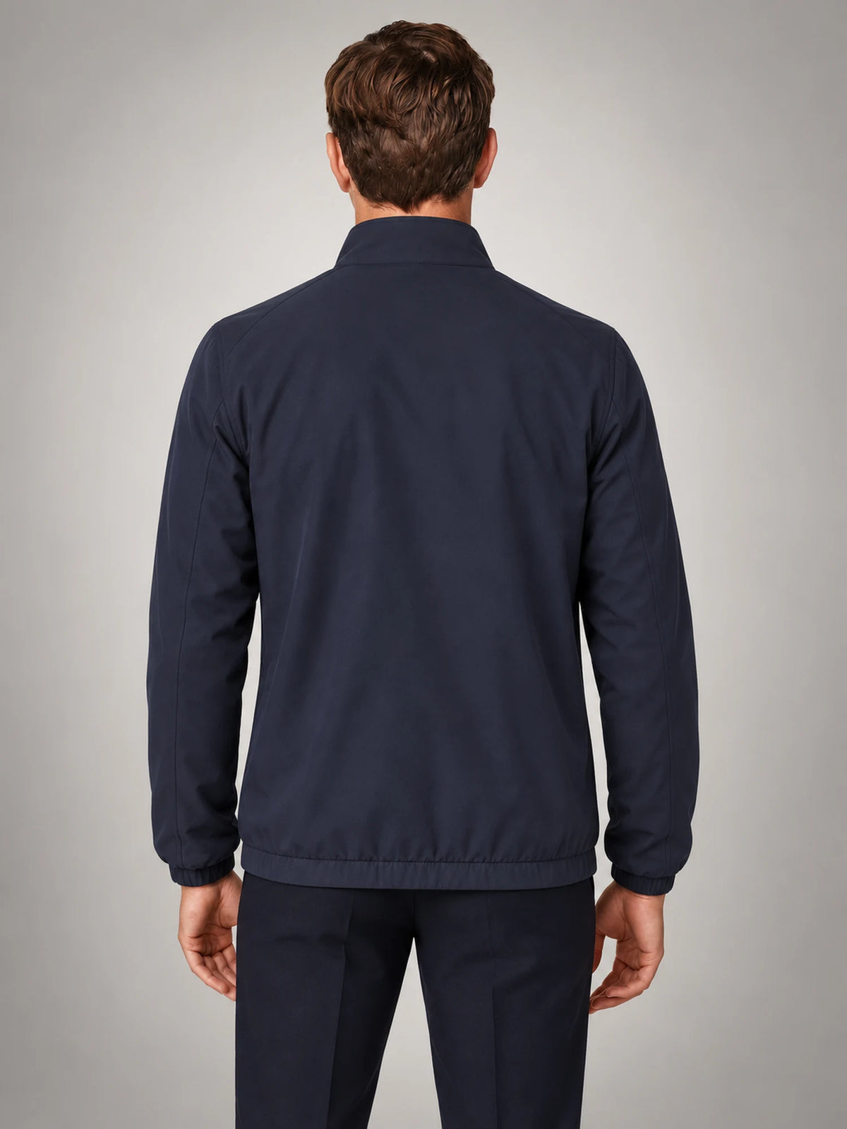 Volantero Men's Lightweight Spring Mid Jacket in Navy, back view