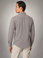 Volantero Men's Twin Pocket Overshirt Slim-Fit in Grey, back view