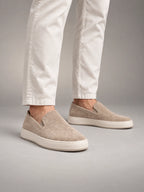 Volantero Men's Classic Slip-On Shoes in Beige, hover view