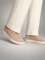 Volantero Men's Classic Slip-On Shoes in Beige, main view