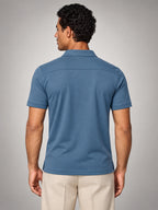 Volantero Men's Slim-Fit Polo Shirt in Grey, back view