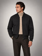 Volantero Men's Classic Bomber Jacket in Black, main view