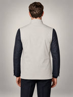Volantero Men's Classic Lightweight Gilet in Beige, back view