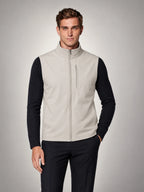 Volantero Men's Classic Lightweight Gilet in Beige, front view