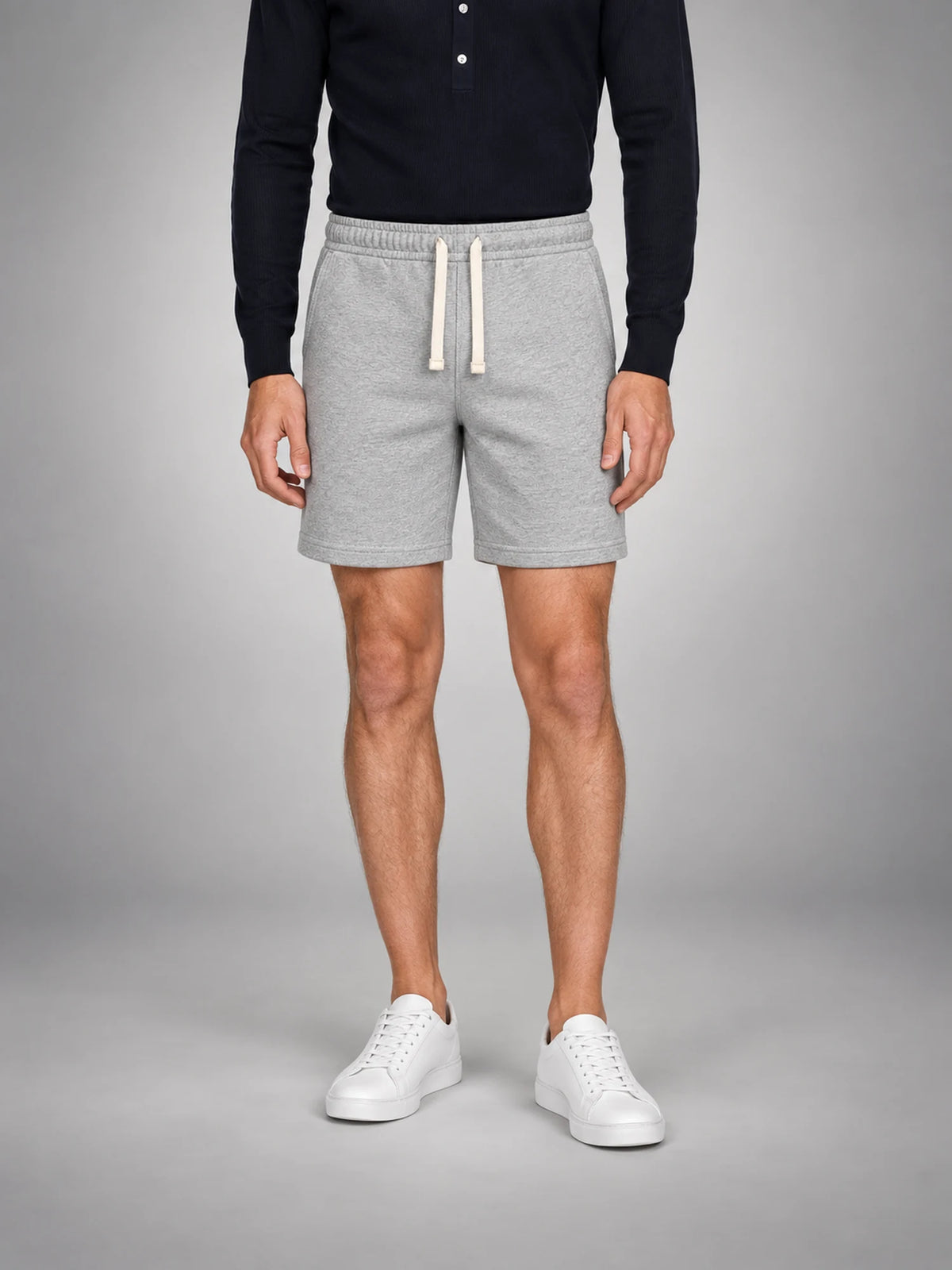 Volantero Men's Casual Swim Shorts in Light Grey, front view