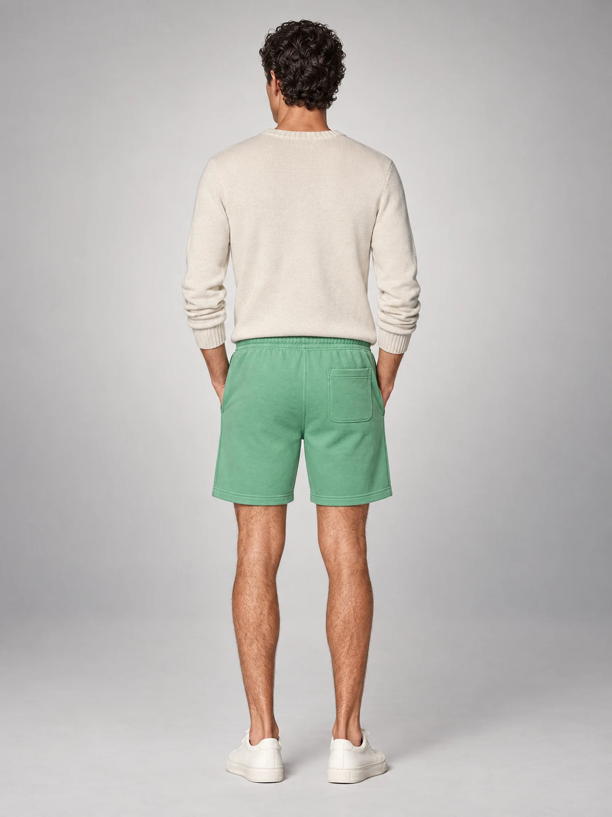 Volantero Men's Casual Swim Shorts in Green, back view