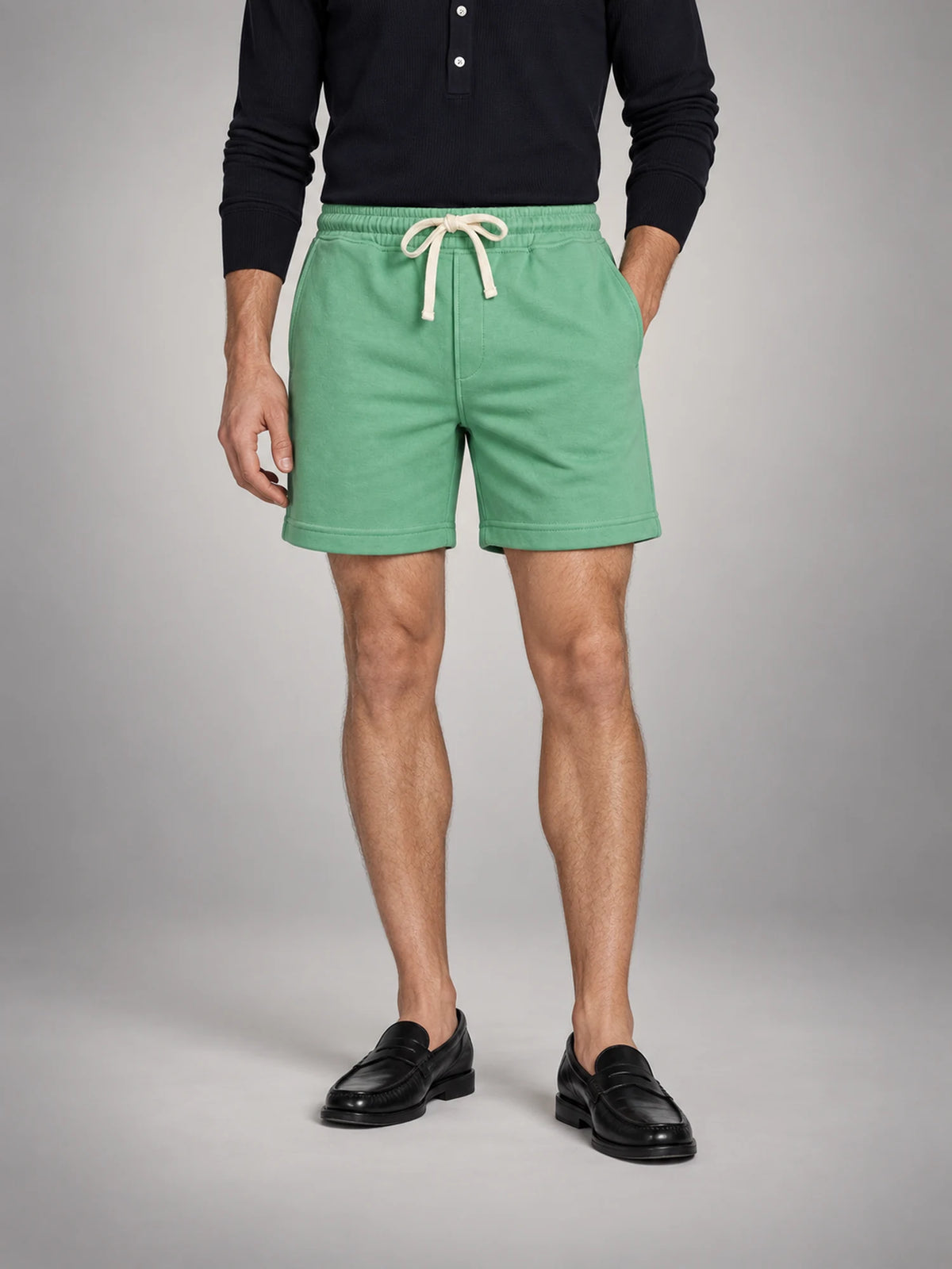 Volantero Men's Casual Swim Shorts in Green, front view