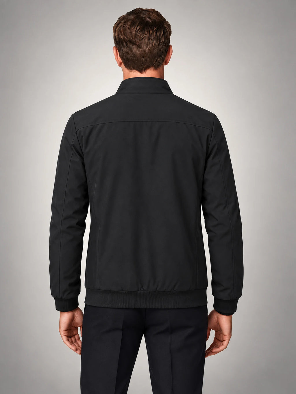 Volantero Men's Elegant Spring Jacket in Black, back view