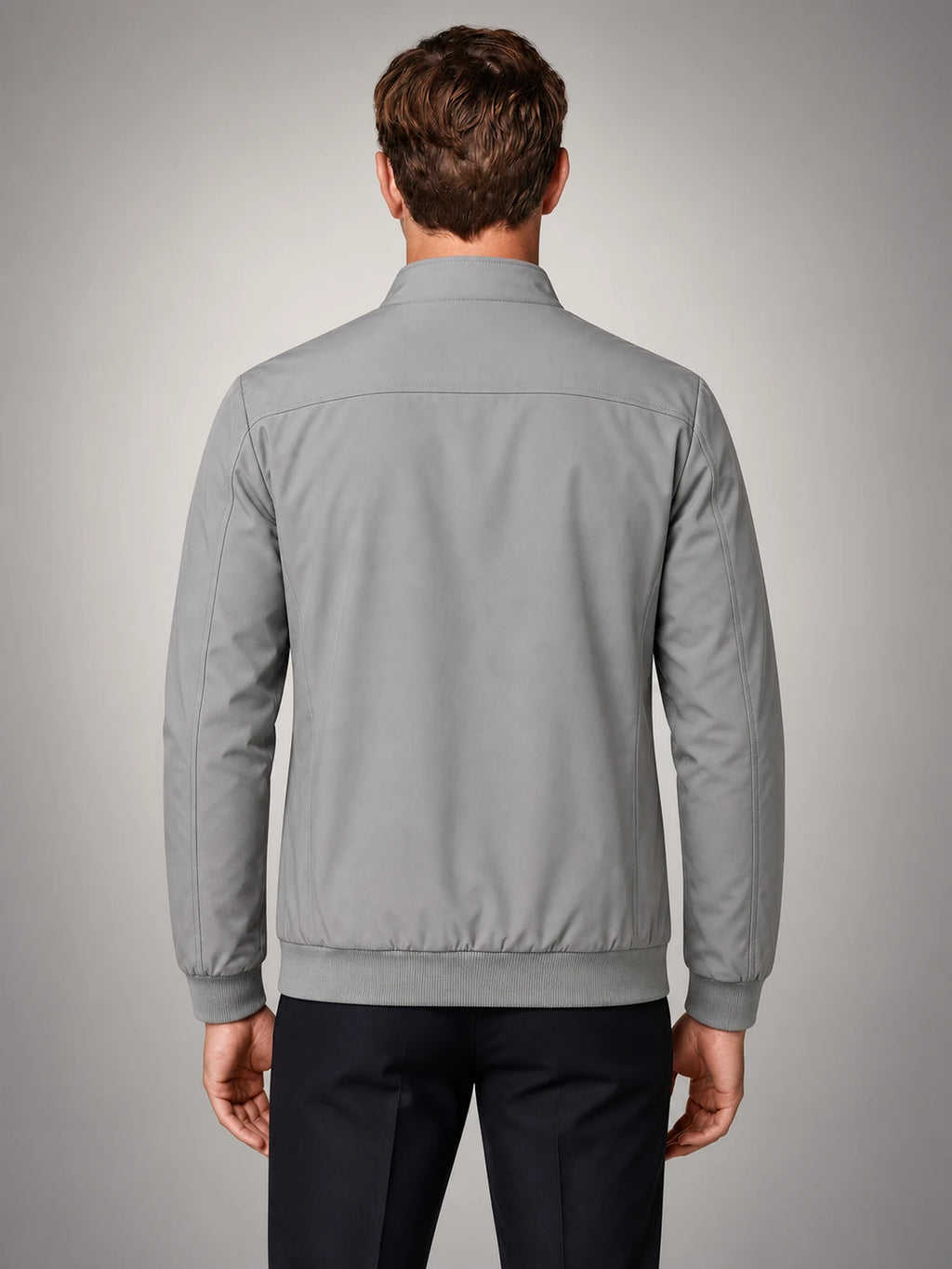 Volantero Men's Elegant Spring Jacket in Grey, back view