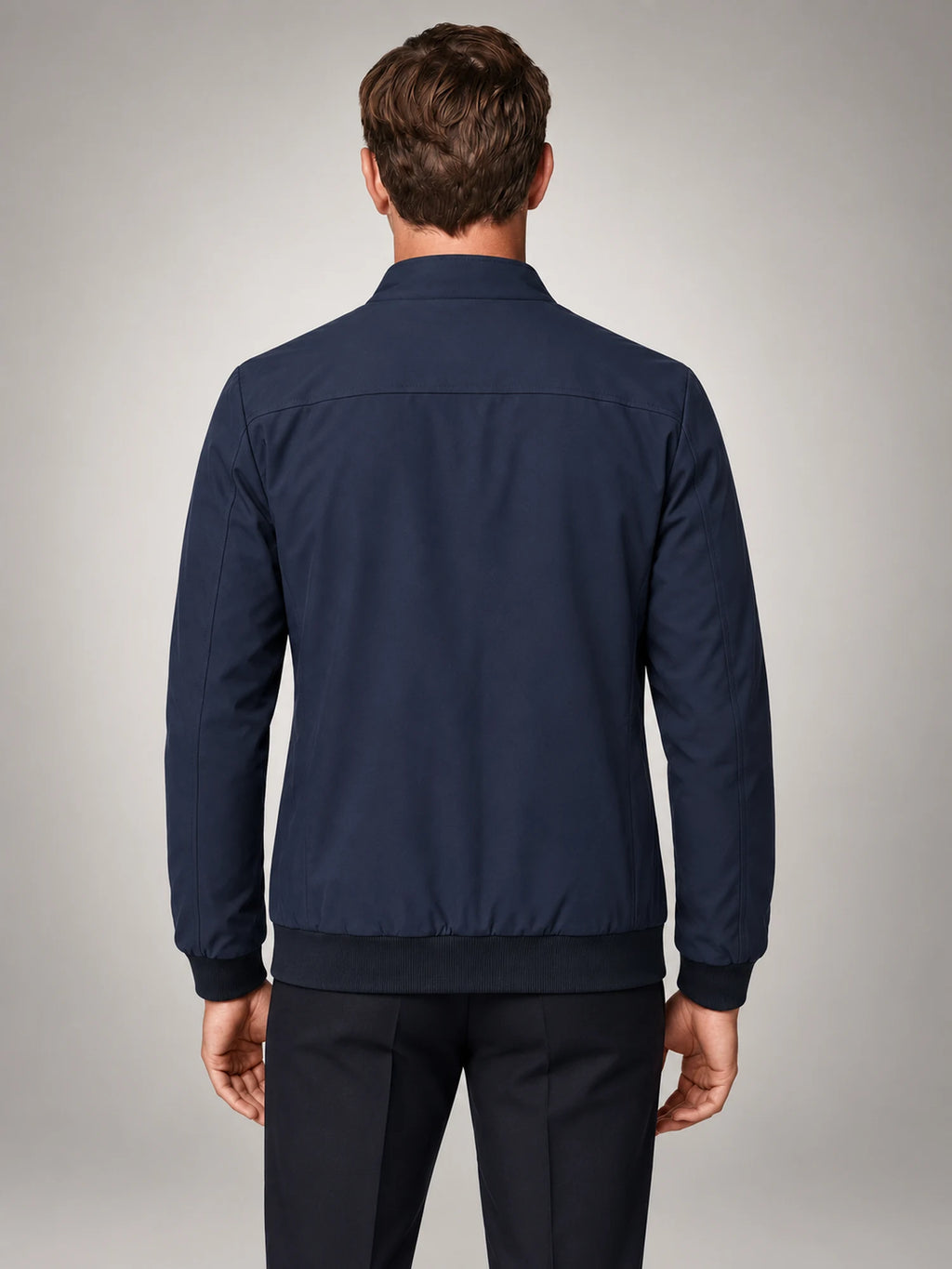 Volantero Men's Elegant Spring Jacket in Navy, back view