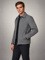 Volantero Men's Wool-Blend Jacket in Grey, side view