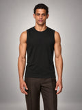 Volantero Men's Relaxed-Fit Tank Top in Black, front view