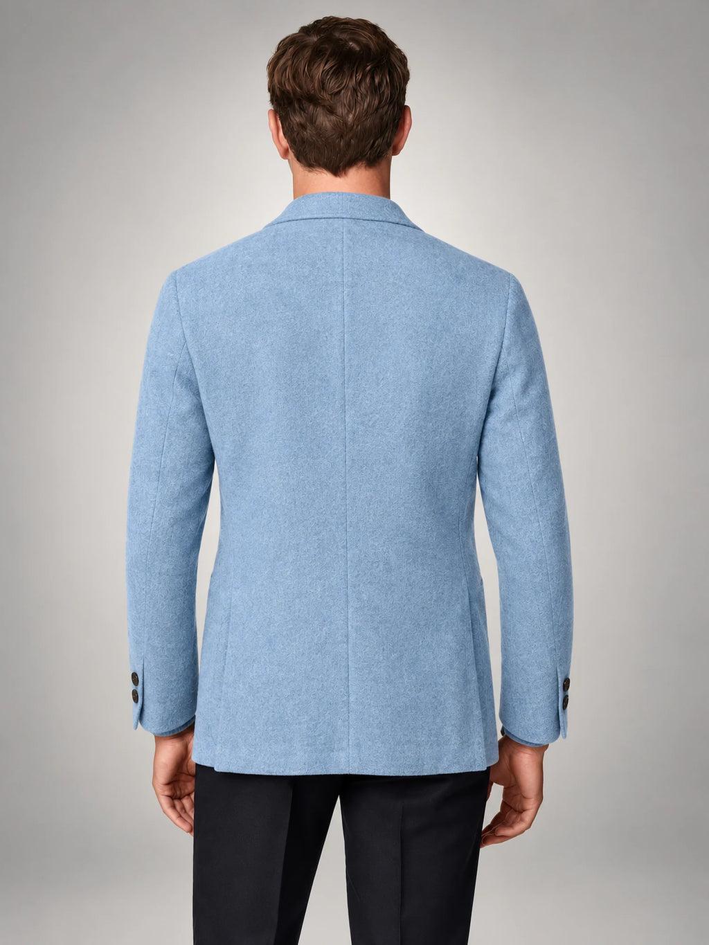 Volantero Men's Casual Tailored-Fit Jacket in Blue, back view