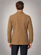 Volantero Men's Casual Tailored-Fit Jacket in Brown, back view