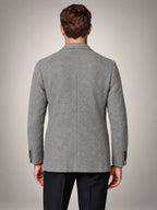 Volantero Men's Casual Tailored-Fit Jacket in Grey, back view