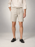 Volantero Men's Linen Summer Shorts in Beige, main view