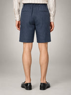 Volantero Men's Linen Summer Shorts in Blue, back view