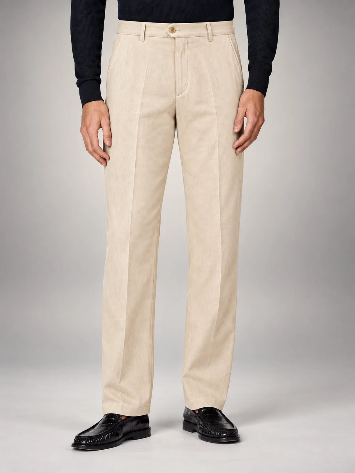 Volantero Men's Summer Trousers in Beige, hover view